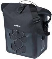 Basil Enkele fietstas navigator waterproof m mik 14 liter - 14 x 24 x 34 cm - zwart