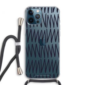 Marrakech Zigzag: iPhone 12 Pro Max Transparant Hoesje met koord