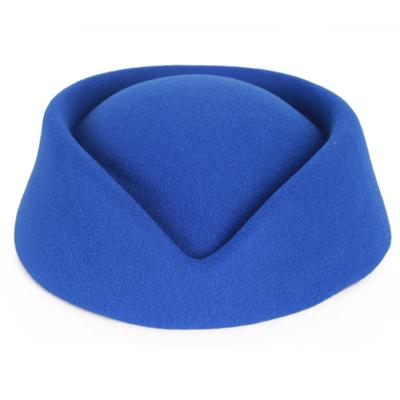 Stewardess hoedje voor dames - blauw - Verkleed hoeden - Carnaval - Luchtvaart