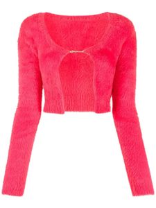 Jacquemus cardigan crop La Maille à breloque logo - Rose