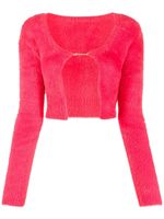 Jacquemus cardigan crop La Maille à breloque logo - Rose