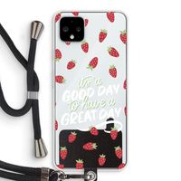 Don't forget to have a great day: Pixel 4 XL Transparant Hoesje met koord