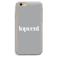 Topvent Grijs Wit: iPhone 6 Plus / 6S Plus Transparant Hoesje