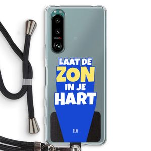 Laat de zon in je hart: Sony Xperia 5 III Transparant Hoesje met koord
