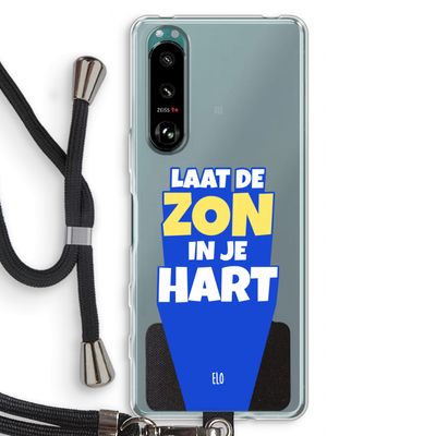 Laat de zon in je hart: Sony Xperia 5 III Transparant Hoesje met koord