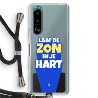 Laat de zon in je hart: Sony Xperia 5 III Transparant Hoesje met koord