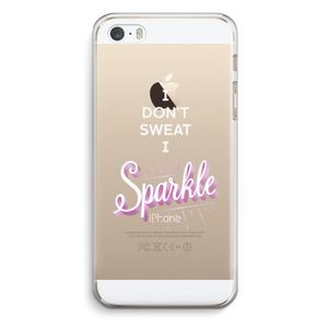 Sparkle quote: iPhone 5 / 5S / SE Transparant Hoesje