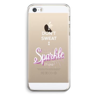 Sparkle quote: iPhone 5 / 5S / SE Transparant Hoesje