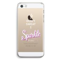 Sparkle quote: iPhone 5 / 5S / SE Transparant Hoesje