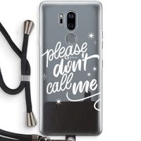 Don't call: LG G7 Thinq Transparant Hoesje met koord