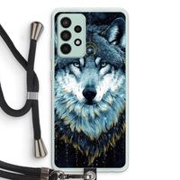 Darkness Wolf: Samsung Galaxy A52s 5G Transparant Hoesje met koord