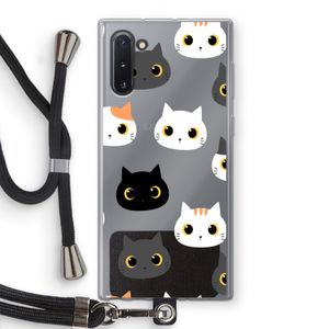 Katten: Samsung Galaxy Note 10 Transparant Hoesje met koord