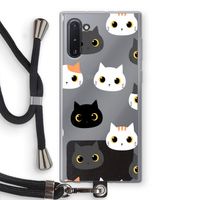 Katten: Samsung Galaxy Note 10 Transparant Hoesje met koord
