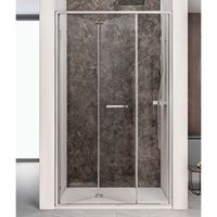 Nisdeur Lacus Ponza Evo Vouwdeur 120x200 cm Helder Glas Chroom Lacus