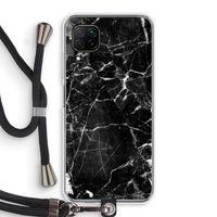 Zwart Marmer 2: Huawei P40 Lite Transparant Hoesje met koord