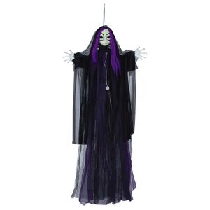 Halloween/horror thema hang decoratie Geest/spook - met LED licht - griezel pop - 120 cm