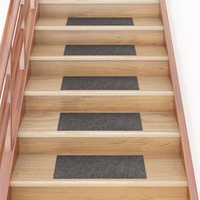 VidaXL Trapmatten zelfklevend 15 st rechthoekig 60x25 cm antraciet