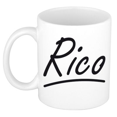Naam cadeau mok / beker Rico met sierlijke letters 300 ml