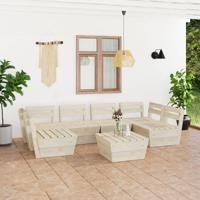 7-delige Loungeset pallet geïmpregneerd vurenhout