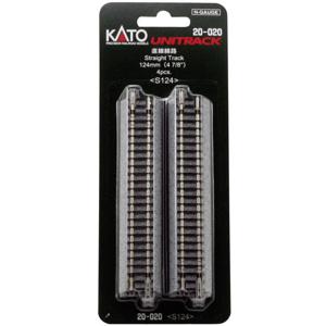 7078003 N Kato Unitrack Rechte rails 124 mm 4 stuk(s)