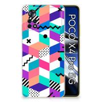 Xiaomi Poco X4 Pro 5G | TPU Hoesje | Blokken Kleurrijk