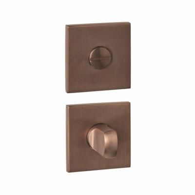 Intersteel WC-sluiting vierkant verdekt 53x53x6mm - met stift 6-8mm - PVD brons
