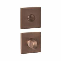 Intersteel WC-sluiting vierkant verdekt 53x53x6mm - met stift 6-8mm - PVD brons