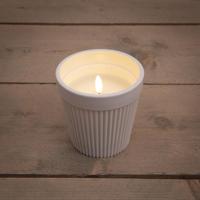 LED Buitenkaars in pot wit Ø11cm H11cm