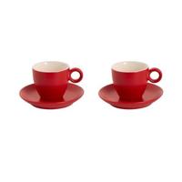 Maastricht Porselein Koffieset Bart Colour 17cl Rood 2 stuk(s) - thumbnail