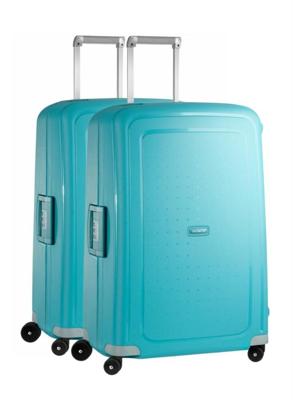 Samsonite S&apos;cure Kofferset AQUA BLUE