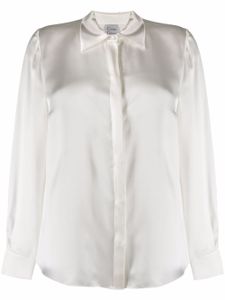 Carine Gilson chemise en satin à manches longues - Blanc