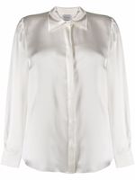 Carine Gilson chemise en satin à manches longues - Blanc - thumbnail