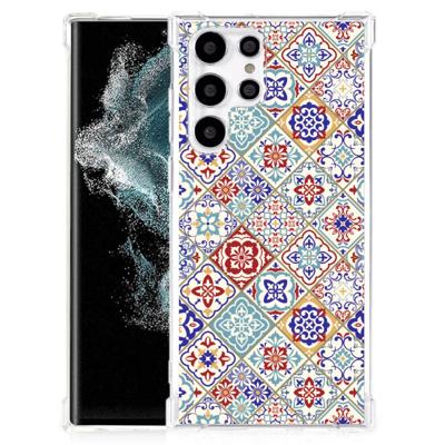 Samsung Galaxy S22 Ultra Anti-Shock Hoesje Tiles Color Samsung Galaxy S22 Ultra Anti-Shock Hoesje Tiles Color