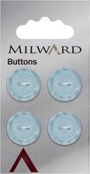 Milward Knoop Blauw Met Parelmoer Rand 16mm (4 stuks)