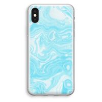 Waterverf blauw: iPhone XS Transparant Hoesje Waterverf blauw: iPhone XS Transparant Hoesje