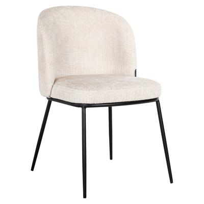 Stoel Elvi beige chenille brandvertragend