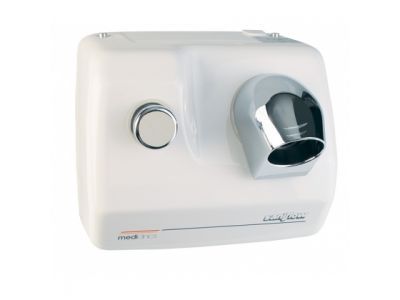 Mediclinics Wand Haardroger fohn drukknop staal wit SC0088H (12007) - Mediclinics Mediclinics Wand Haardroger fohn drukknop staal wit SC0088H (12007) - Mediclinics