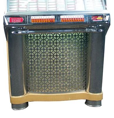 Seeburg G Chrome - Metalen Zuilen Reproductie Set Van 2