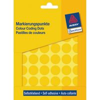 Avery Gekleurde Markeringspunten, geel, Ø 18,0 mm, permanent klevend - thumbnail