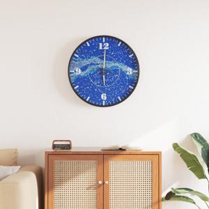 VidaXL Wandklok met lichtgevende wijzerplaat en wijzers ø30 cm blauw