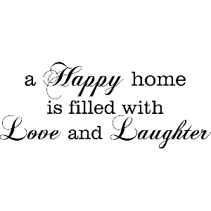 A happy home - Muursticker