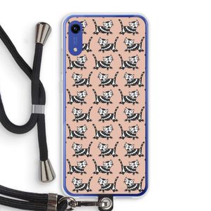 Zwarte poes: Honor Play 8A Transparant Hoesje met koord