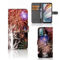 Motorola Moto G60 | Wallet Case | met Pasjes | Vuurwerk