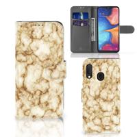 Samsung Galaxy A20e | Bookcase | Marmer Goud