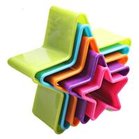 5 PCS cookies kunststof cake Mould biscuit plunjer formulieren DIY bakken tools (pentagram)