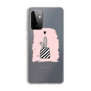 Zwart-wit cactus: Samsung Galaxy A72 Transparant Hoesje