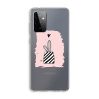 Zwart-wit cactus: Samsung Galaxy A72 Transparant Hoesje