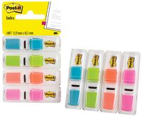 Post-it Index Smal, 4 x 35 tabs, turkoois, lichtgroen, oranje en roze - thumbnail