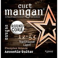 Curt Mangan Phosphor Bronze 12-53 Medium Round Core snarenset voor staalsnarige akoestische gitaar - thumbnail