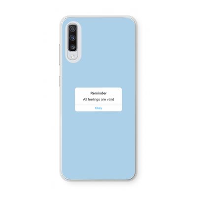 Reminder: Samsung Galaxy A70 Transparant Hoesje
